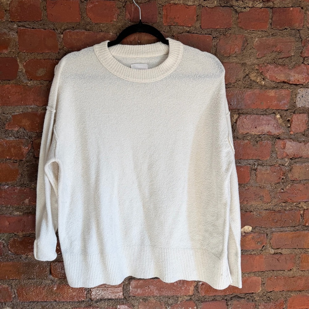 Aerie Soft Cream Crew Neck Sweater